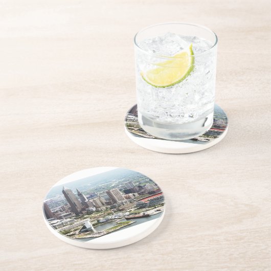 Dessous de verre de Cleveland de grès (Côté)