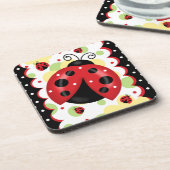 Dessous de verre de coccinelle avec le dos de (Côté gauche)