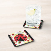 Dessous de verre de coccinelle avec le dos de (Côté Droit)