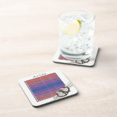 Dessous de verre de Coeurs Diamants Noirs & Blancs (Côté Droit)