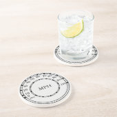 Dessous de verre de compteur de monogramme de comp (Côté)