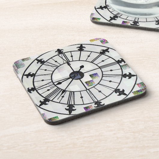 Dessous de verre de conception d'horloge (Côté gauche)