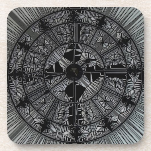Dessous de verre de conception d'horloge (Devant)