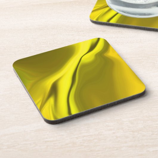 Dessous de verre de conception jaune lisse (Côté gauche)