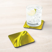 Dessous de verre de conception jaune lisse (Côté Droit)