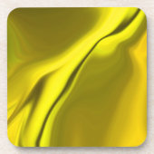 Dessous de verre de conception jaune lisse (Devant)