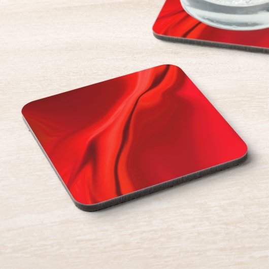 Dessous de verre de conception rouge lisse (Côté gauche)