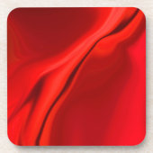 Dessous de verre de conception rouge lisse (Devant)