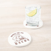 DESSOUS DE VERRE de couleur personnalisé PIG TO BA (Côté)