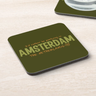 DESSOUS DE VERRE de couleurs personnalisés AMSTERD