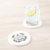 Dessous de verre de couronne de Laurel de la famil (Côté)