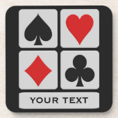 Dessous de verre de coutume de joueur de carte (Devant)