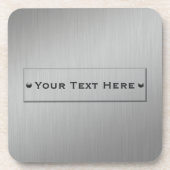 Dessous de verre de coutume de regard en métal (Devant)