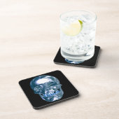Dessous de verre de crâne bleu Chrome (Côté Droit)