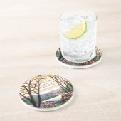 Dessous de verre de cru en verre souillé de (Côté)