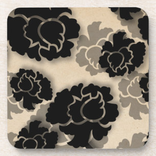 Dessous de verre de décadence florale grungy, ivoi