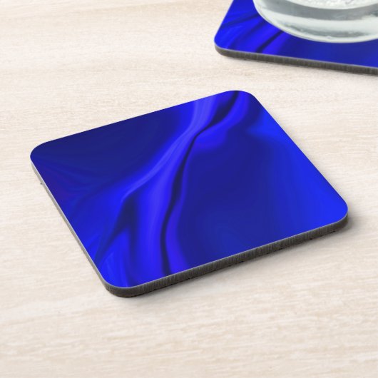 Dessous de verre de design bleu lisse (Côté gauche)