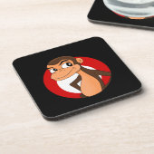 Dessous de verre de dessin animé Chimp (Côté gauche)