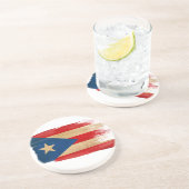 Dessous de verre de drapeau de Porto Rico (Côté)