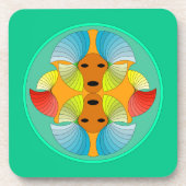 Dessous de verre de faces en miroir (Devant)