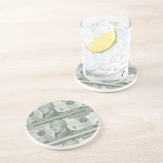 dessous de verre de facture de 10 dollars (Côté)