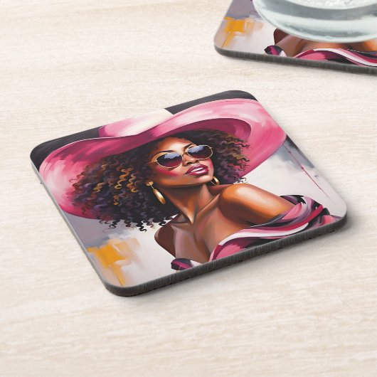 Dessous de verre de femmes afro-américaines avec d (Côté gauche)