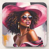 Dessous de verre de femmes afro-américaines avec d (Devant)