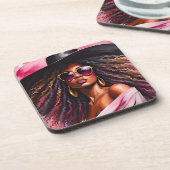 Dessous de verre de femmes afro-américaines avec d (Côté gauche)