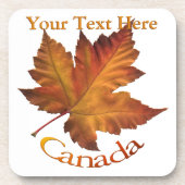 Dessous de verre de feuille d'érable du Canada de (Devant)