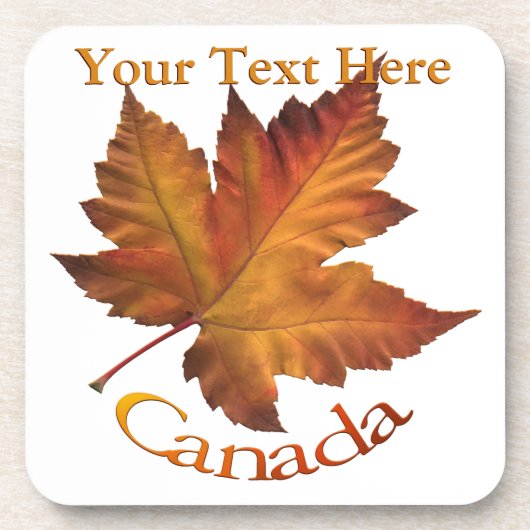 Dessous de verre de feuille d'érable du Canada de (Devant)