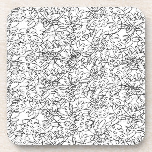 Dessous de verre de fleurs dansantes