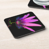 Dessous de verre de fleurs de passion rose (Côté gauche)