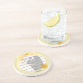 Dessous de verre de fleurs jaunes (Côté)