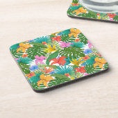 dessous de verre de fleurs tropicales (Côté gauche)