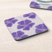 Dessous de verre de fleurs violettes (Côté gauche)