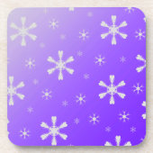 Dessous de verre de flocon de neige violet (Devant)