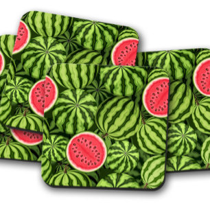 Dessous de verre de fruits de pastèque Ensemble