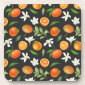 Dessous de verre de fruits mandarin | Ensemble de (Devant)