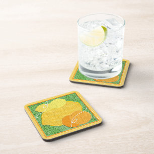 Dessous de verre de fruits texturés