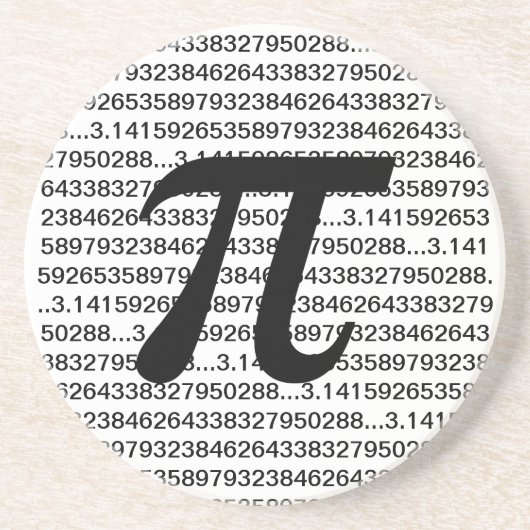 Dessous de verre de geek de maths de pi 3,14 (Devant)