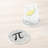 Dessous de verre de geek de maths de pi 3,14 (Côté)