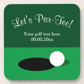 Dessous de verre de golf sur mesure par tee pour l (Devant)