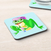 Dessous de verre de grenouille - Votre couleur - T (Côté gauche)