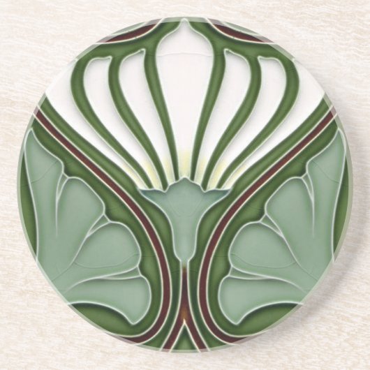 Dessous de verre de grès Art nouveau (Devant)