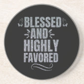 Dessous de verre de grès béni et hautement favoris (Devant)