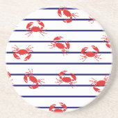 Dessous de verre de grès Crabe rouge (Devant)