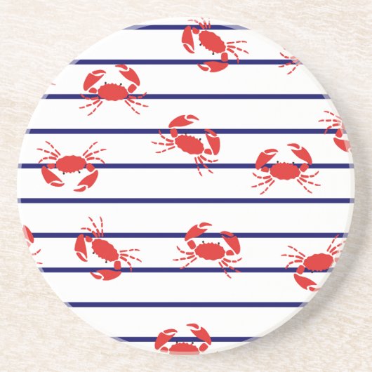 Dessous de verre de grès Crabe rouge (Devant)