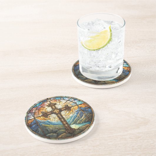 Dessous de verre de grès croisé (Côté)