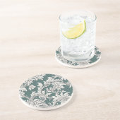 Dessous de verre de grès Damask Aqua Design (Côté)