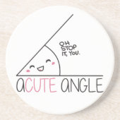 Dessous de verre de grès d'angle aigu (Devant)